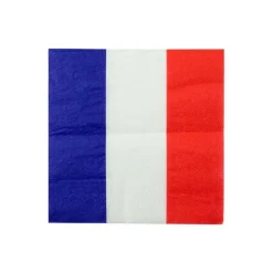 50 Serviettes de table bleu blanc rouge