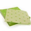 20 Serviettes en papier lin coeurs verts Patisdecor