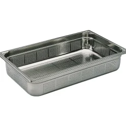 Bac gastronorme perforé inox - sans anse - GN 1/1 profondeur 20 cm