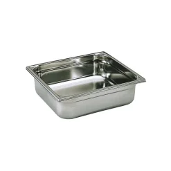 Bac gastronorme plein inox - sans anse - GN 2/3 profondeur 10 cm