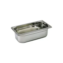 Bac gastronorme plein inox - sans anse - GN 1/3 profondeur 25 cm