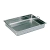 Bac gastronorme plein inox - avec anses escamotables - GN 2/1 profondeur 10 cm