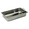 Bac gastronorme plein inox - avec anses fixes - GN 2/3 profondeur 15 cm