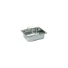 Bac gastronorme plein inox - avec anses escamotables - GN 1/2 profondeur 6,5 cm
