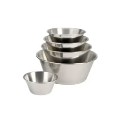 Bassine conique inox, bord roulé ouvert - Ø 32 cm