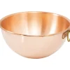 Bassine en cuivre demi-ronde renforcée à blancs 24 cm