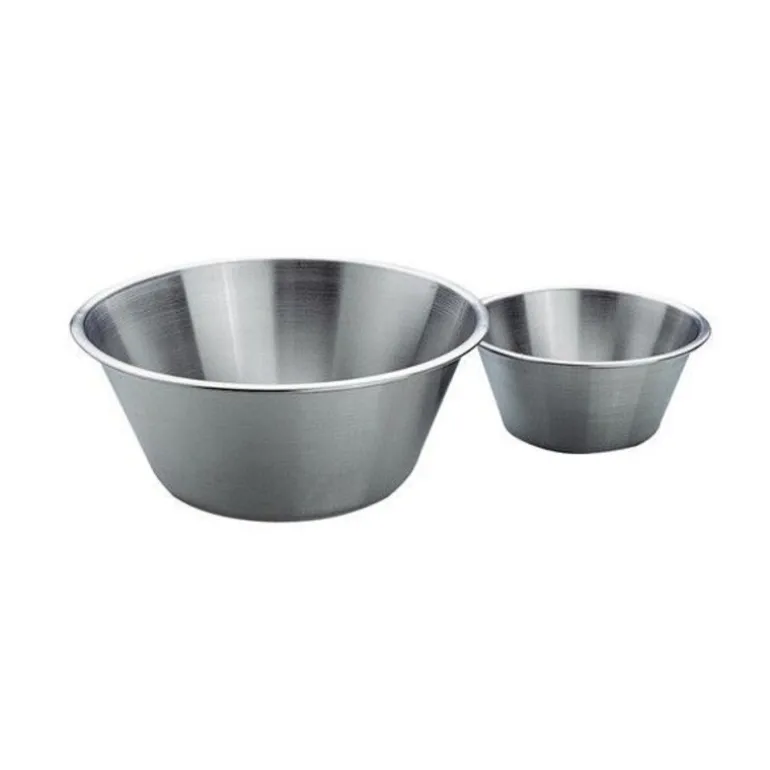 Bassine en inox à bords plats