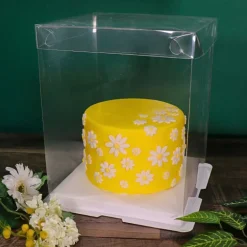 Boîte gâteau transparente - 20 x 20 x 25 cm