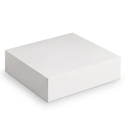 Boîte pâtissière blanche carrée 26 x 26 x 5 cm