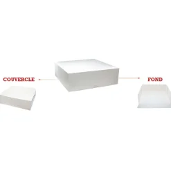 Boîte pâtissière blanche h. 5 cm