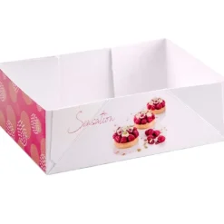 Boîtes petits-fours Pauline 20 x 13 cm Hauteur 6 cm (x 100)