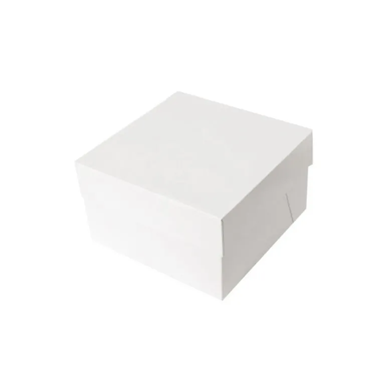 Boîtes pâtissières blanches 20x20 cm Hauteur 20 cm (x 10)