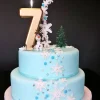 Bougie anniversaire dorée XXL chiffre 7