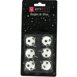 Bougie ballon de football (x 6)