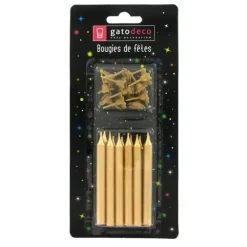 Bougie dorée (x 12)