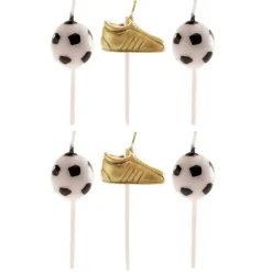 Bougies chaussures + ballons de football (x 6)