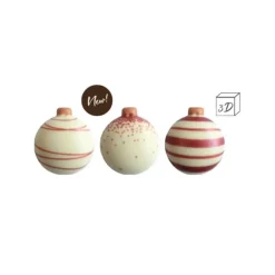 Boules de Noël 3D en chocolat assorties (x40)