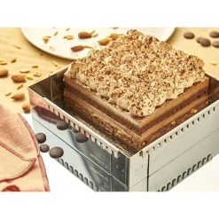 Cadre à entremets extensible inox carré 16 à 30 cm De Buyer