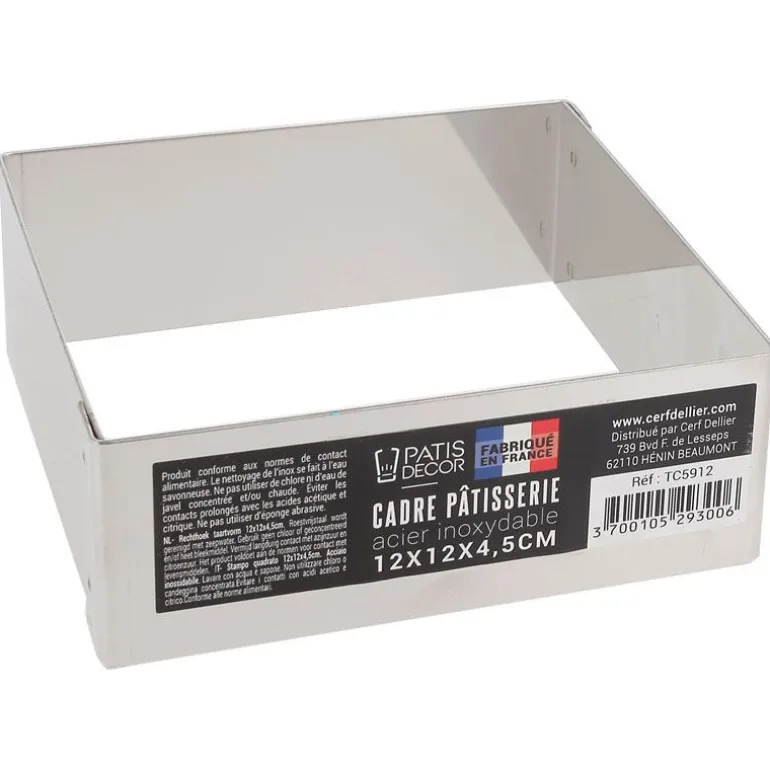 Cadre à mousse inox H 4,5 cm 12 x 12 cm