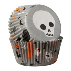 Caissette cupcake Halloween Tête de Mort Wilton (x75)