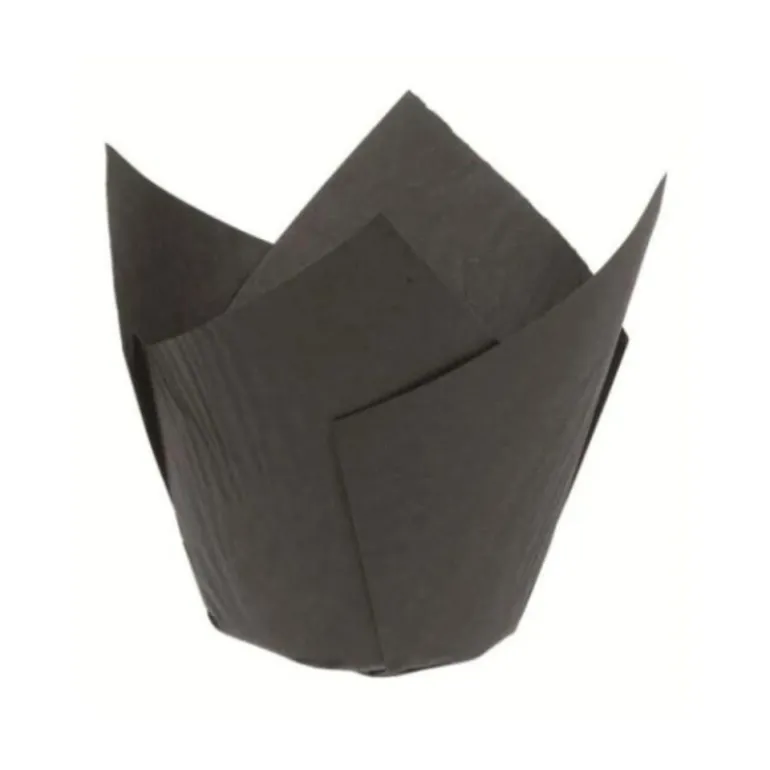Caissette haute Tulipcup noire (x 200)