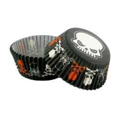 Caissettes cupcakes "Halloween crânes" (x50)