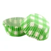 Caissettes cupcakes "Vichy vert anis" (x50)