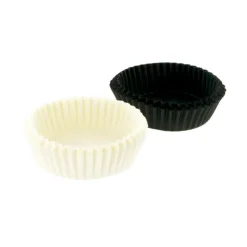 Caissettes de cuisson noires et blanches (x80)