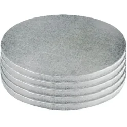Cake Drums Ronds Argent Ø 20 cm (x5)