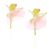 Cake topper danseuse dorée (x 2)