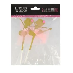 Cake topper danseuse dorée (x 2)