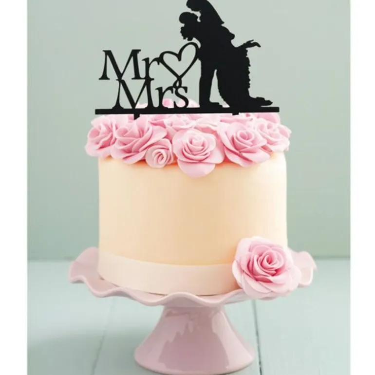 Cake Topper Mr & Mrs Bonheur