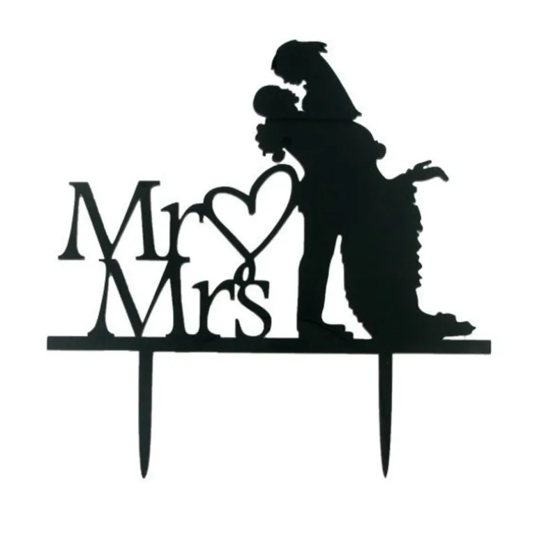 Cake Topper Mr & Mrs Bonheur