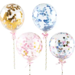 Cake toppers ballons confettis 10 cm (x20)