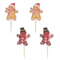 Cake toppers bonhommes en pain d'épices