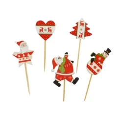 Cake toppers de Noël assortis thème 4 (x10)