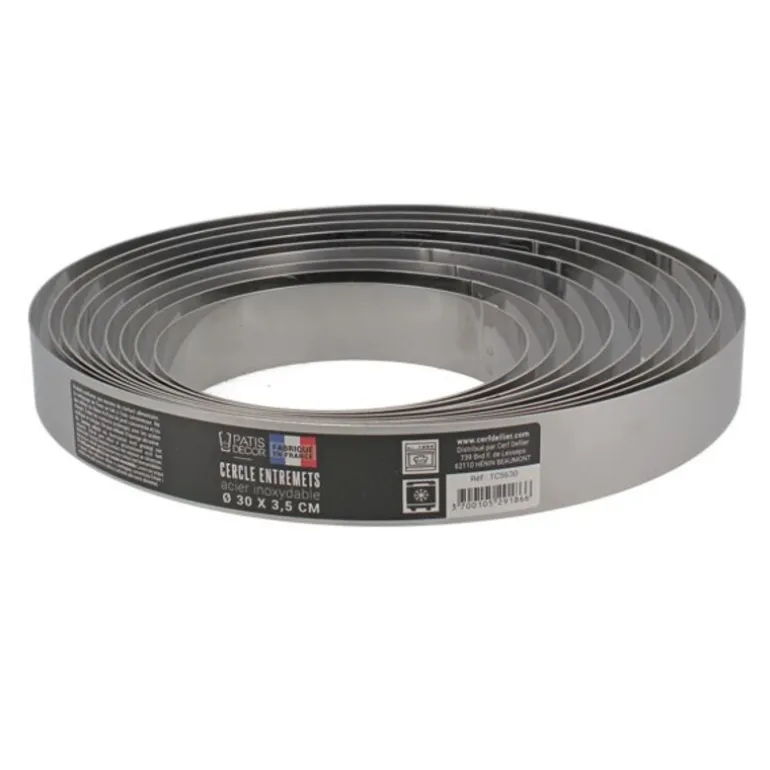 Cercle à entremets inox H 3,5 cm Ø 24 cm