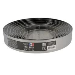 Cercle à mousse inox H 4,5 cm Ø 28 cm