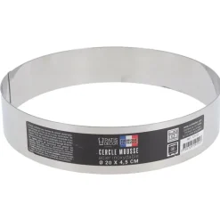 Cercle à mousse inox H 4,5 cm Ø 20 cm