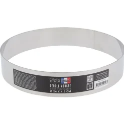 Cercle à mousse inox H 4,5 cm Ø 24 cm