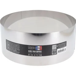 Cercle à pain surprise inox H 9 cm Ø 22 cm