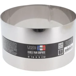 Cercle à pain surprise inox H 9 cm Ø 16 cm