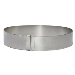 Cercle à pâtisserie extensible inox 18 à 36 cm H 3 cm De Buyer