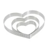 Cercle à tarte cœur perforé inox H 2 cm De Buyer