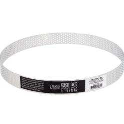 Cercle à tarte perforé inox H 2 cm Ø 17,8 cm