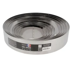 Cercle à vacherin inox H 6 cm Ø 10 cm