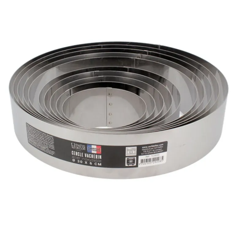 Cercle à vacherin inox H 6 cm Ø 20 cm