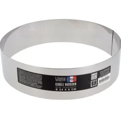 Cercle à vacherin inox H 6 cm Ø 24 cm