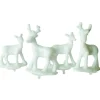 Cerf et biche blancs sur pique (x24)