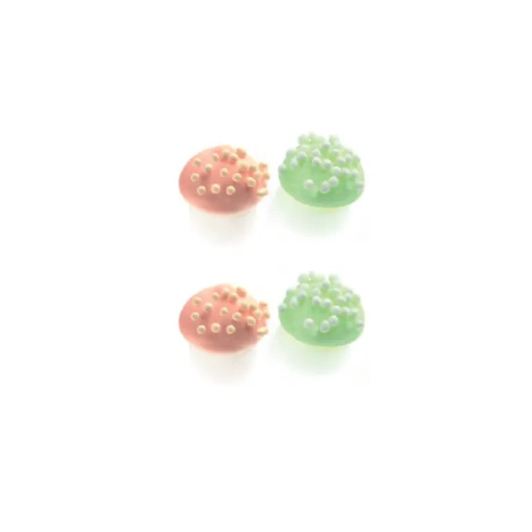 Champignons 3D roses et verts (x100)